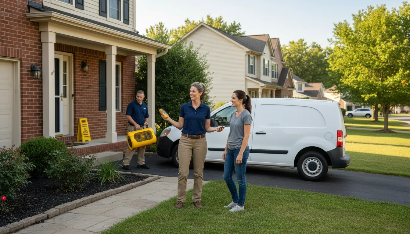 Water restoration image for Dehumidification And Cleanup Services in Mendon, OH